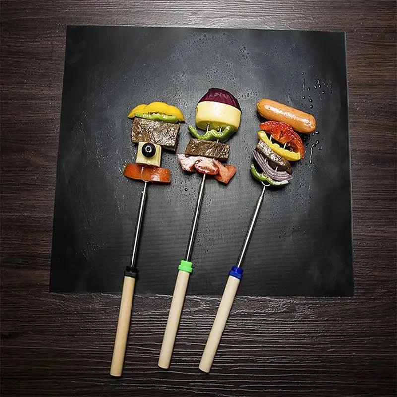 3Pcs 40 X 30cm Black BBQ Grill Mat Barbecue Outdoor Baking Non Stick Pad Reusable Cooking Plate for Party Mat Tools Accessories - Ammpoure Wellbeing