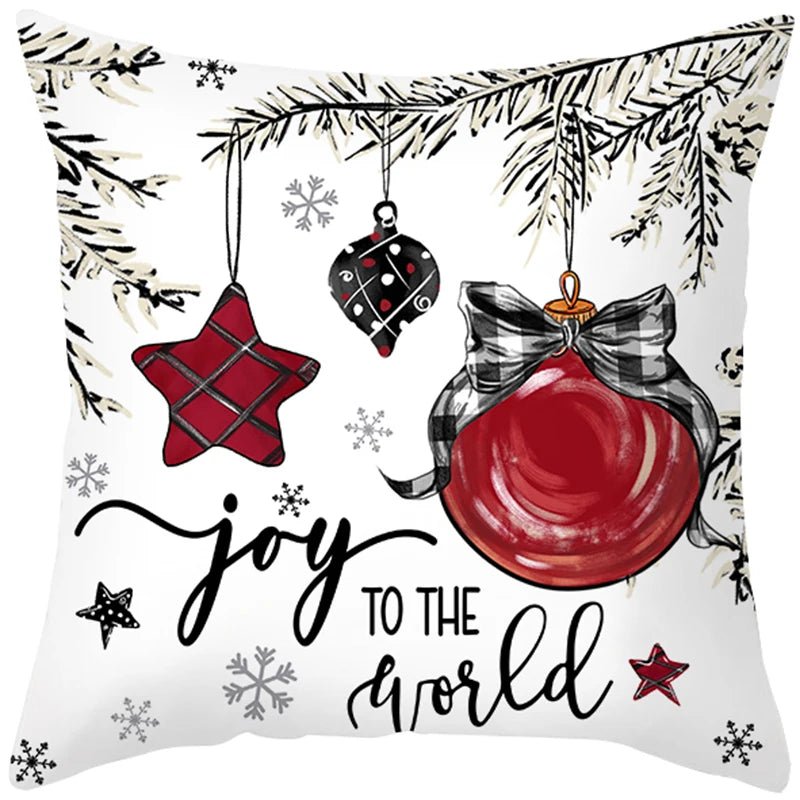 45cm Christmas Cushion Cover Pillowcase 2024 Christmas Decorations for Home Ornament Xmas New Year Christmas Decor 2023 Noel - Ammpoure Wellbeing