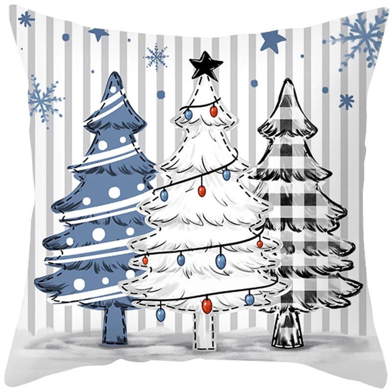 45cm Christmas Cushion Cover Pillowcase 2024 Christmas Decorations for Home Ornament Xmas New Year Christmas Decor 2023 Noel - Ammpoure Wellbeing