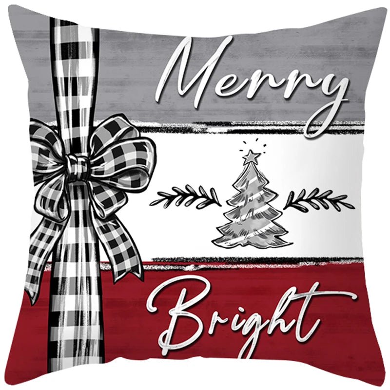 45cm Christmas Cushion Cover Pillowcase 2024 Christmas Decorations for Home Ornament Xmas New Year Christmas Decor 2023 Noel - Ammpoure Wellbeing