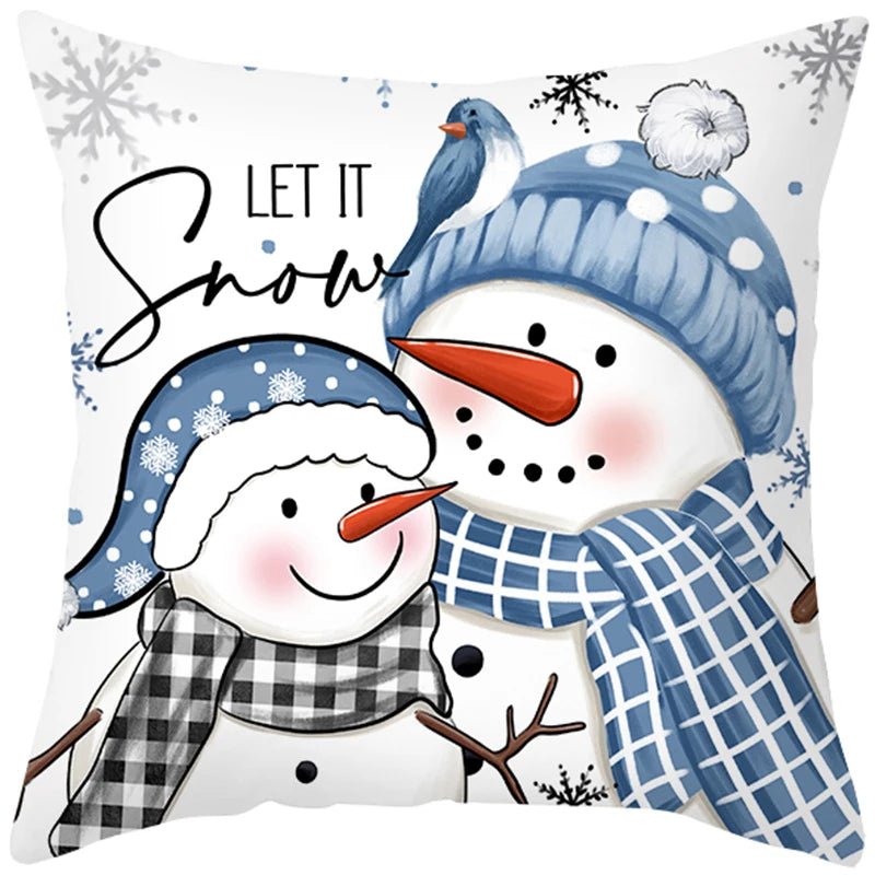 45cm Christmas Cushion Cover Pillowcase 2024 Christmas Decorations for Home Ornament Xmas New Year Christmas Decor 2023 Noel - Ammpoure Wellbeing