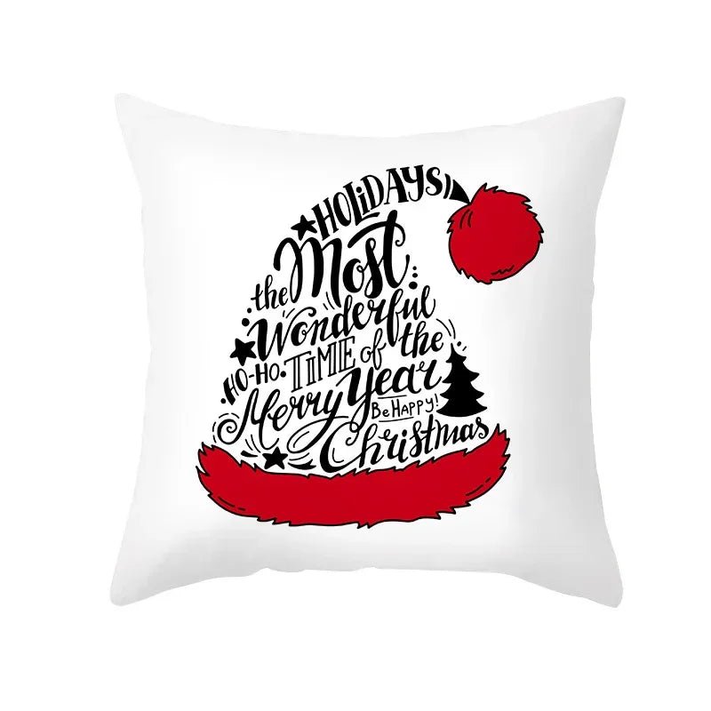 45cm Christmas Cushion Cover Pillowcase 2024 Christmas Decorations for Home Ornament Xmas New Year Christmas Decor 2023 Noel - Ammpoure Wellbeing