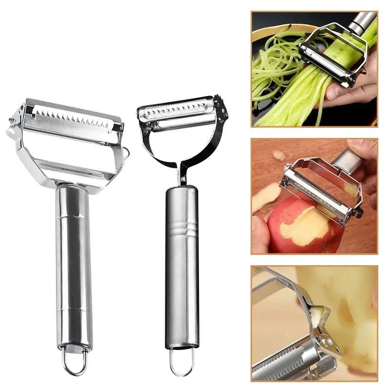 4In1 Multifunctional Vegetable Peeler Fruit Peeler Stainless Steel Vegetable Cutter Melon Planer Household Kitchen Gadgets - Ammpoure Wellbeing