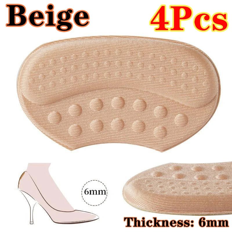 4pcs Shoe Pads for High Heels Pain Relief Anti - wear Cushion Heel Protectors Shoes Sticker Foot Care Liner Grip Insole Insert Pad - Ammpoure Wellbeing