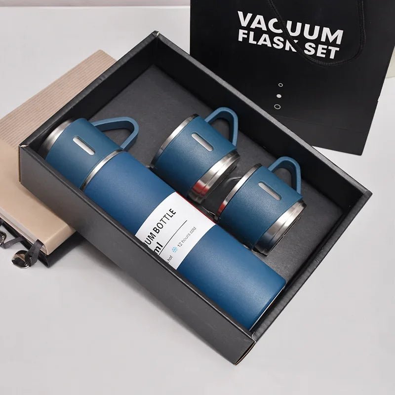 500ML 304 Stainless Steel Vacuum Insulated Bottle Gift Set Office Business Style Coffee Mug Thermos Bottle Portable Flask Carafe - Ammpoure Wellbeing