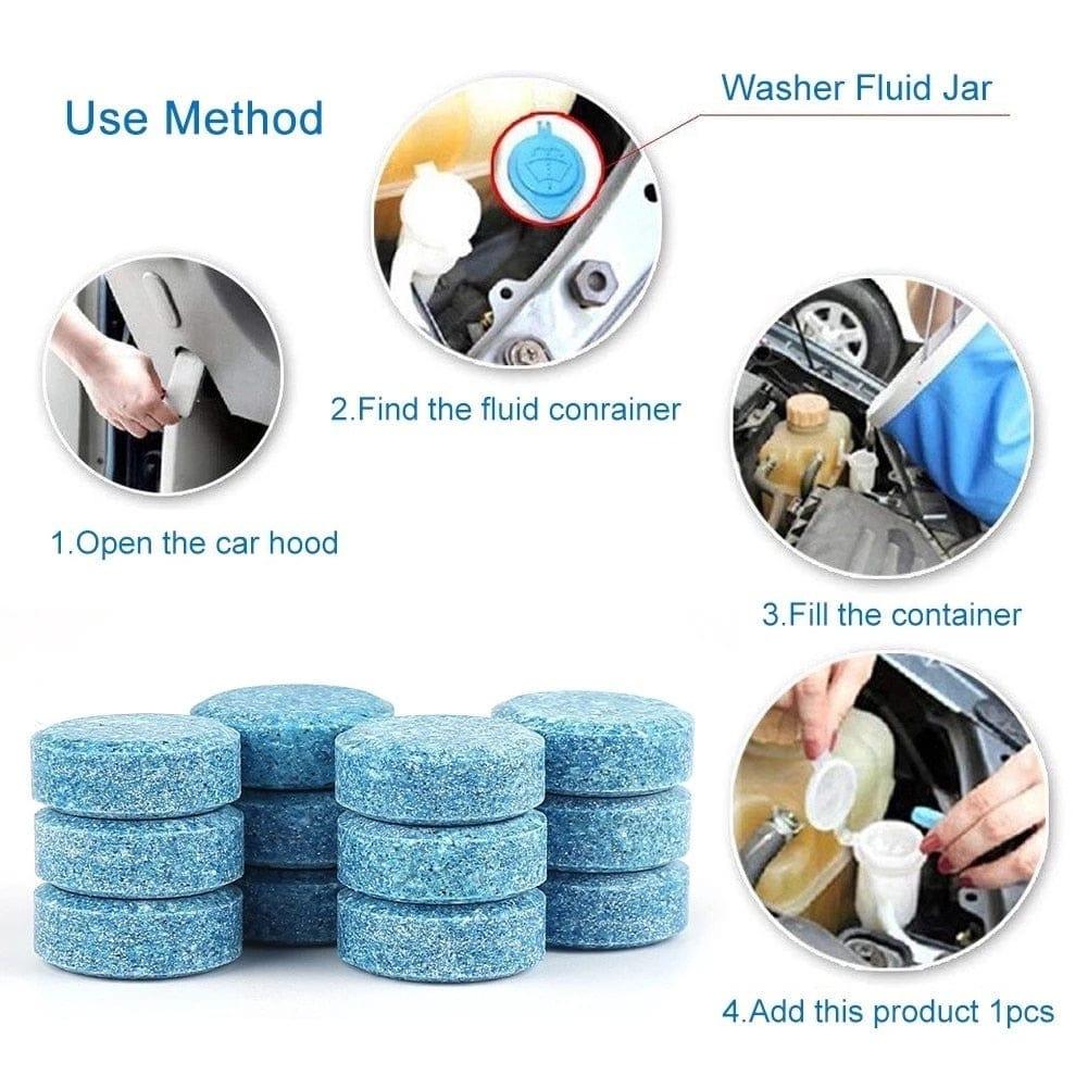 5/10/20/40/100Pcs Solid Cleaner Car Windscreen Wiper Effervescent Tablets Glass Toilet Cleaning Car Accessories - Ammpoure Wellbeing