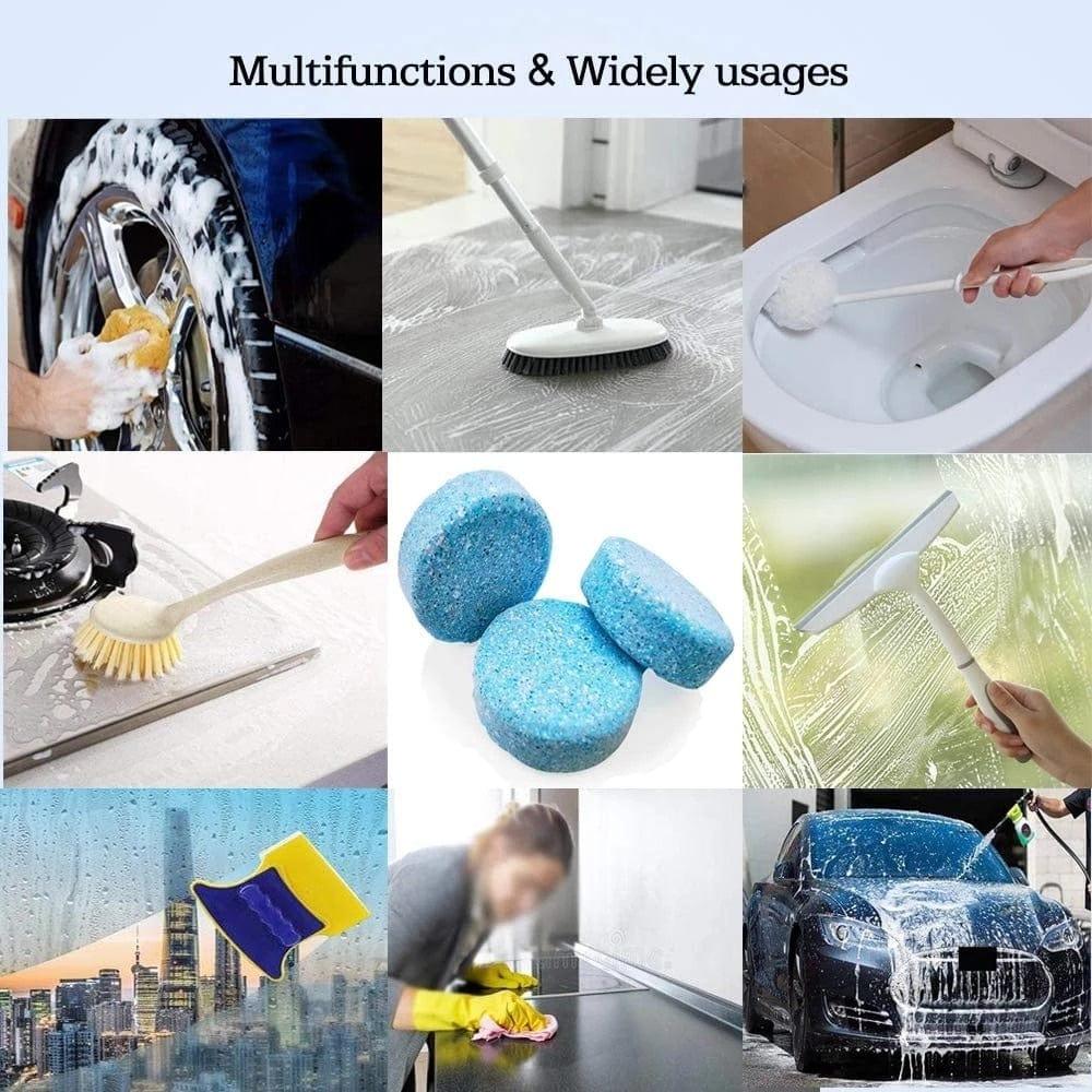 5/10/20/40/100Pcs Solid Cleaner Car Windscreen Wiper Effervescent Tablets Glass Toilet Cleaning Car Accessories - Ammpoure Wellbeing