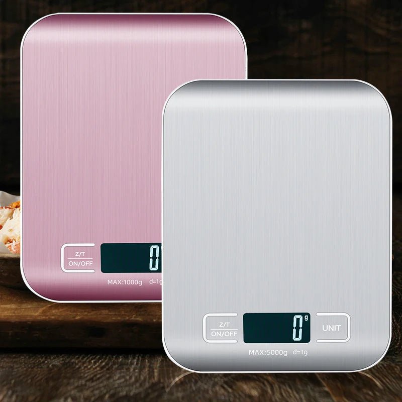 5kg/10kg Rechargeable Kitchen Scale LCD Display Stainless Steel Electronic Scales Home Jewelry Food Snacks Weighing Baking Tools - Ammpoure Wellbeing