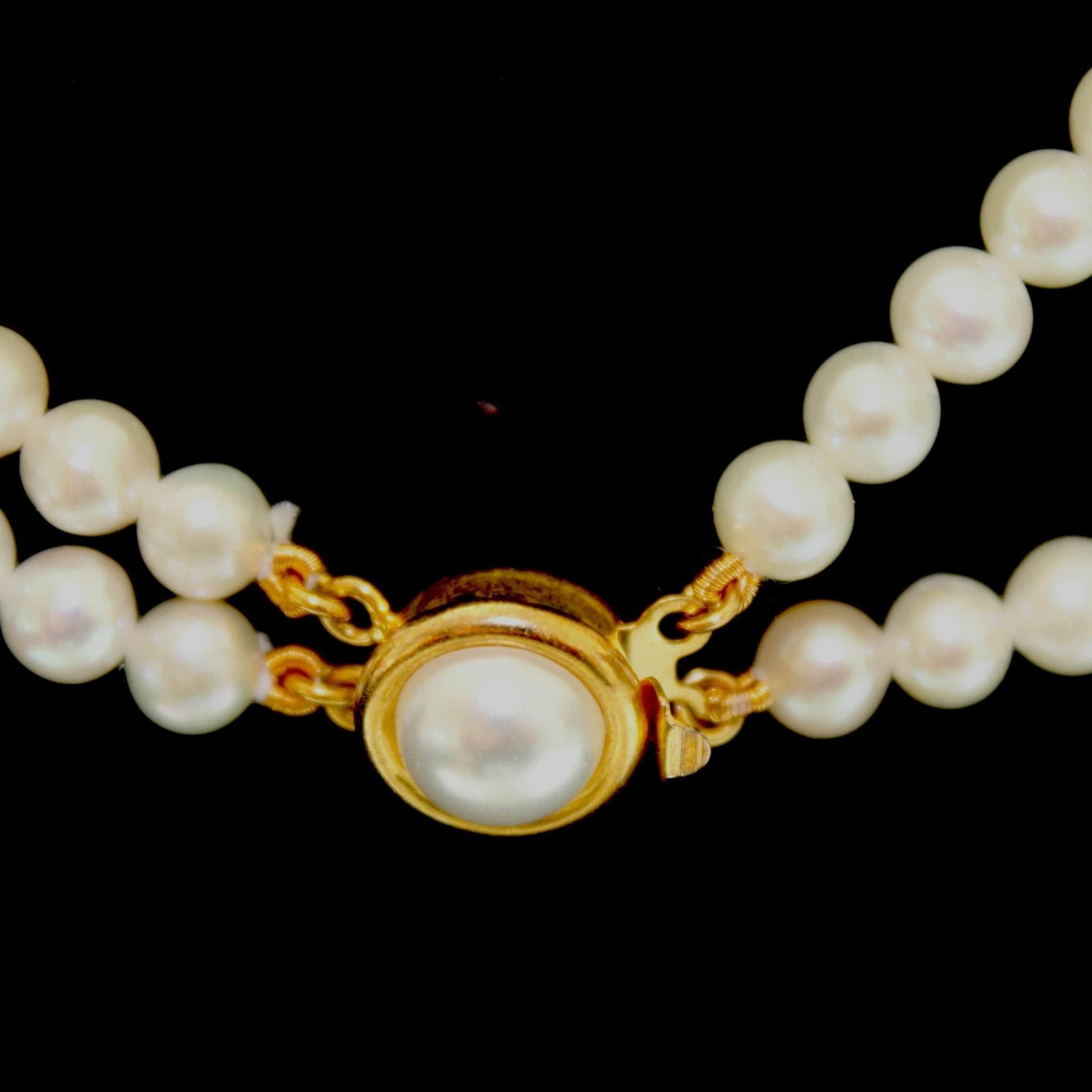 5mm Natural Fresh Water Real Pearl Necklace (Double Strand) UK - Ammpoure Wellbeing