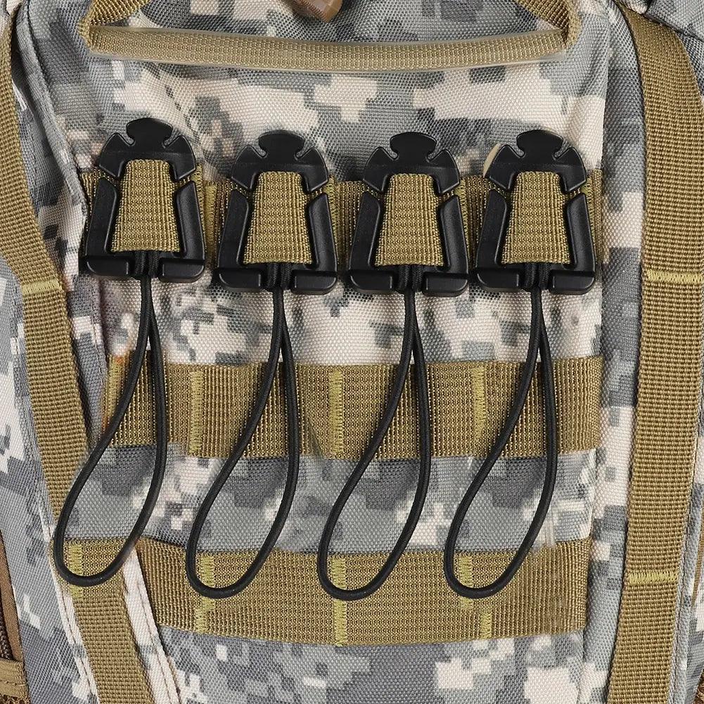 5Pcs Molle Backpack Buckle Carabiner Clips Outdoor Nylon Camping Bag Hanger Hook Clamp EDC Carabiner Survival Gear Tools - Ammpoure Wellbeing