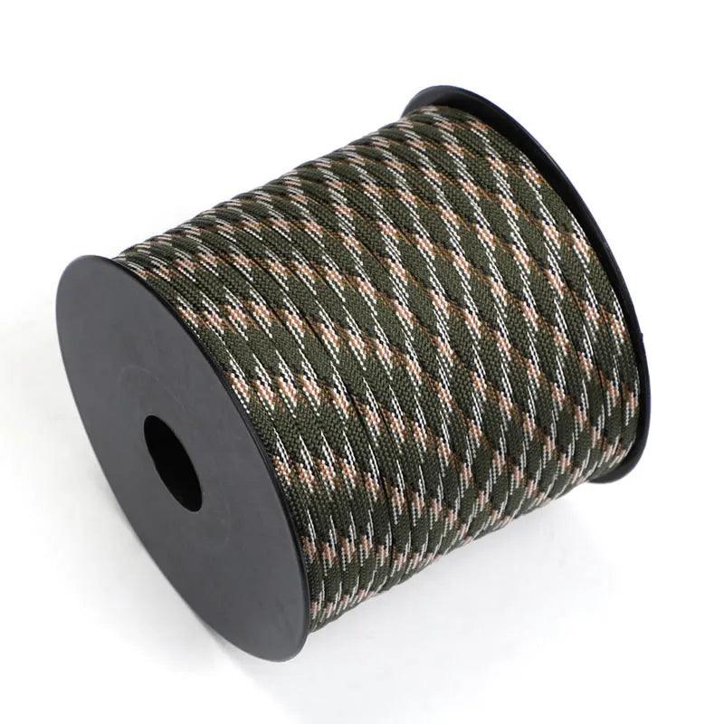 7 Strand 4mm Paracord 550 Military Tactical Parachute Cord Camping Survival Accessories Tent Lanyard DIY Bracelet Weaving Rope - Ammpoure Wellbeing