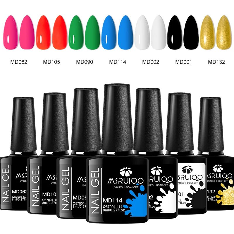 7pc Nail Gel Polish Set DIY Nail Art Design All For Decoration Soak Off UV Gel Long Lasting Manicure Painting Gel Vernis Kits - Ammpoure Wellbeing