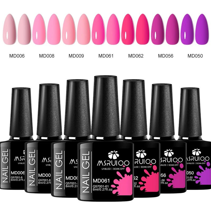 7pc Nail Gel Polish Set DIY Nail Art Design All For Decoration Soak Off UV Gel Long Lasting Manicure Painting Gel Vernis Kits - Ammpoure Wellbeing