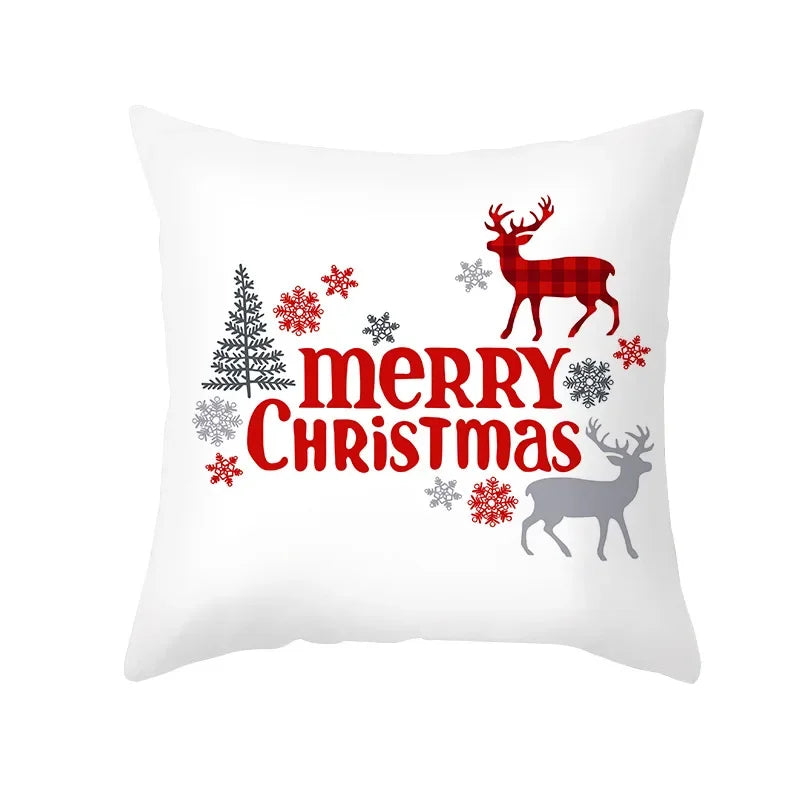 45cm Christmas Cushion Cover Pillowcase 2024 Christmas Decorations for Home Ornament Xmas New Year Christmas Decor 2023 Noel - Ammpoure Wellbeing