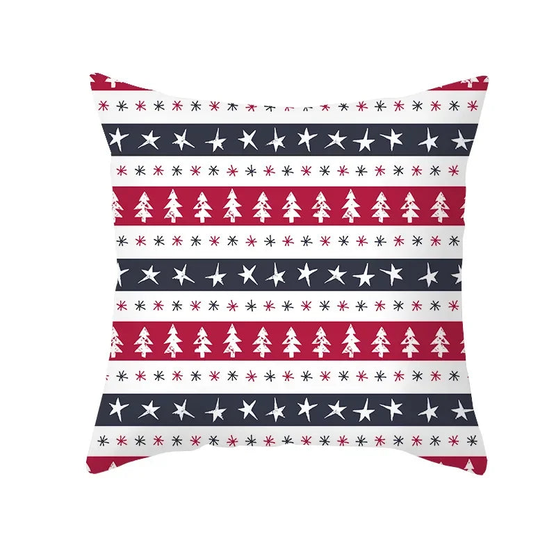 45cm Christmas Cushion Cover Pillowcase 2024 Christmas Decorations for Home Ornament Xmas New Year Christmas Decor 2023 Noel - Ammpoure Wellbeing