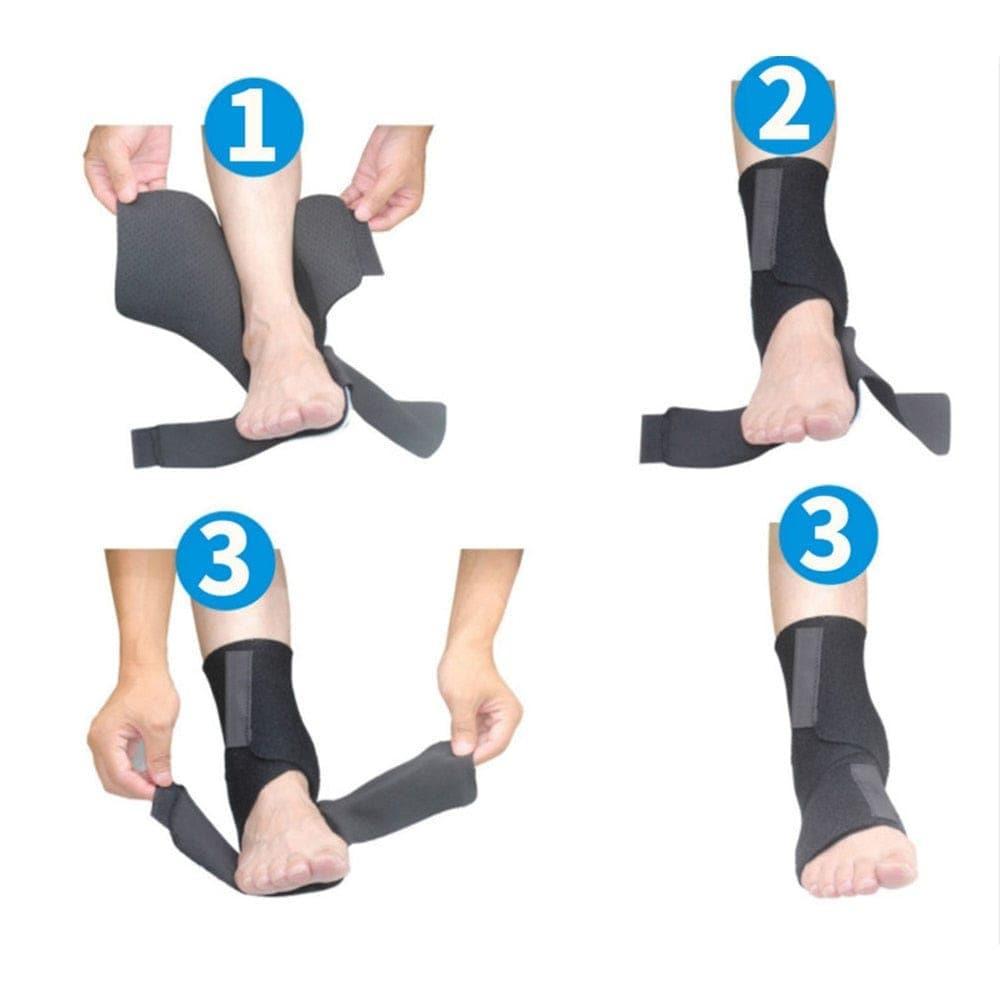 Adjustable Foot Drop Splint Brace Orthosis Ankle Joint Fixed Strips Guards Support Sports Hemiplegia Rehabilitation Equipment - Ammpoure Wellbeing