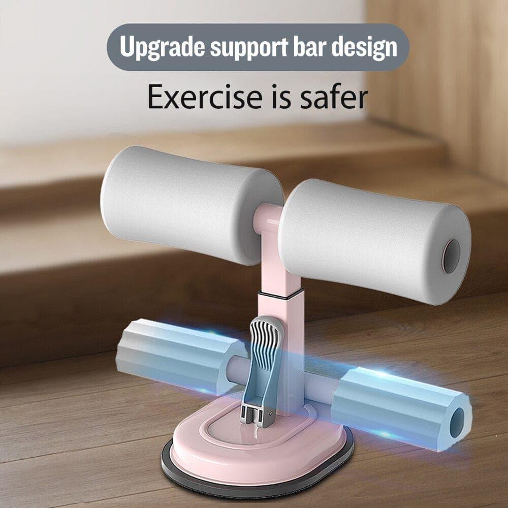 Adjustable Sit - up Bar Floor Assistant Abdominal Exercise Stand Ankle Support Trainer Workout Equipment for Home Gym Fitness Gear - Ammpoure Wellbeing