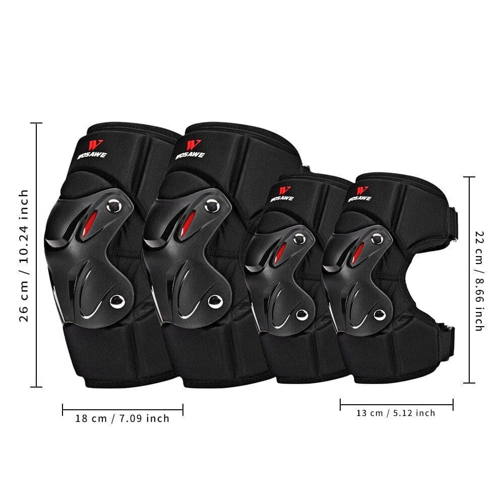 Adjustable Straps Sports Knee Elbow Pads EVA Protector Cycling Motorcycle Ski Snowboard Bike Volleyball Brace Support - Ammpoure Wellbeing