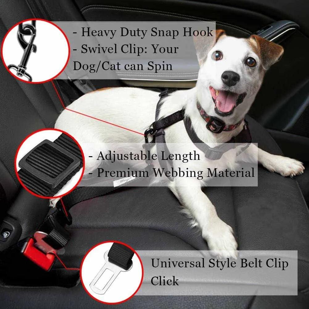 Animal Dog Pet Car Safety Seat Belt Harness Restraint Lead Leash Travel Clip Dogs Supplies Accessories for Travel seat covers - Ammpoure Wellbeing