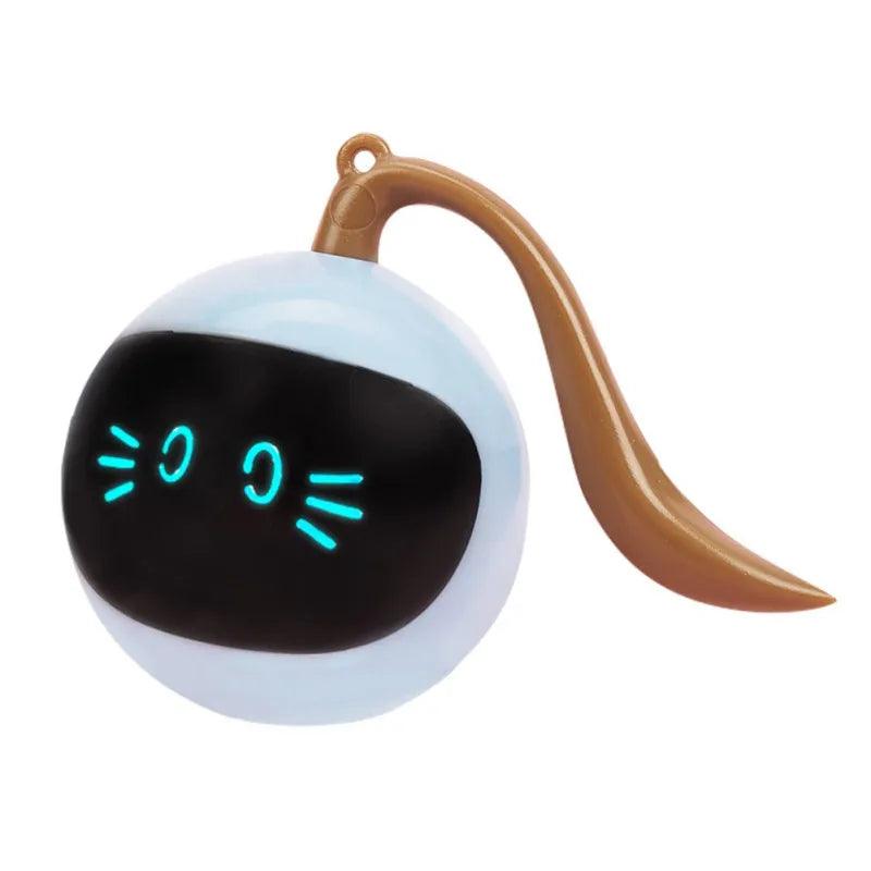 Automatic Pet Smart Interactive Cat Toy Colorful LED Self Rotating Ball Toys USB Rechargeable Kitten Electronic Cat Ball Toys - Ammpoure Wellbeing