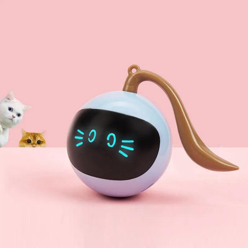 Automatic Pet Smart Interactive Cat Toy Colorful LED Self Rotating Ball Toys USB Rechargeable Kitten Electronic Cat Ball Toys - Ammpoure Wellbeing