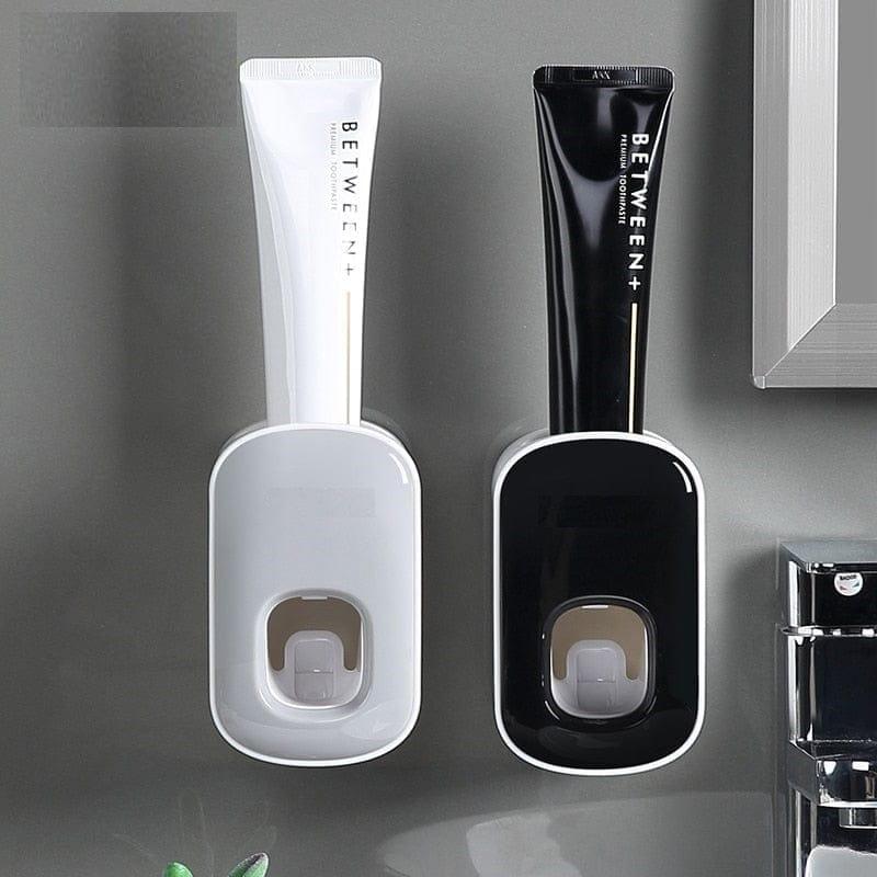 Automatic Toothpaste Dispenser Wall Mount Bathroom Bathroom Accessories Waterproof Toothpaste Squeezer Toothbrush Holder - Ammpoure Wellbeing