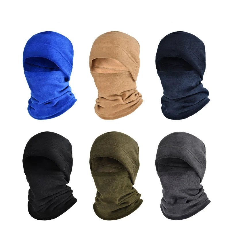 Autumn Winter Sports Warmth Velvet Hat Fuzz Neck Cover Outdoor Cycling Face Shield Warmth Shawl Set Unisex Neutral - Ammpoure Wellbeing