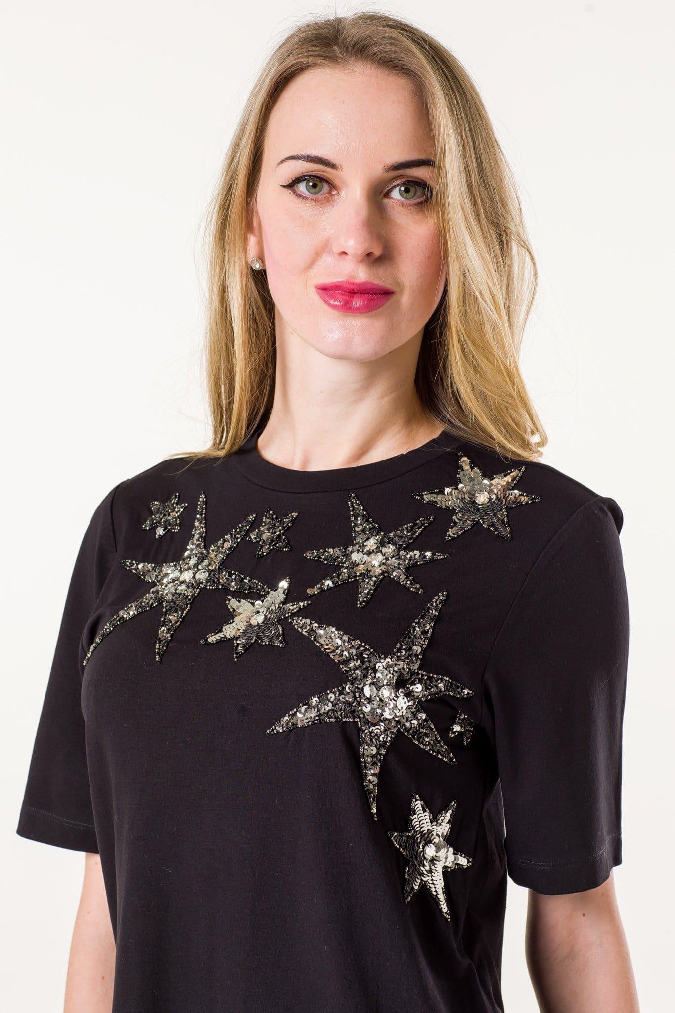 Black Star Beaded Top - Ammpoure Wellbeing