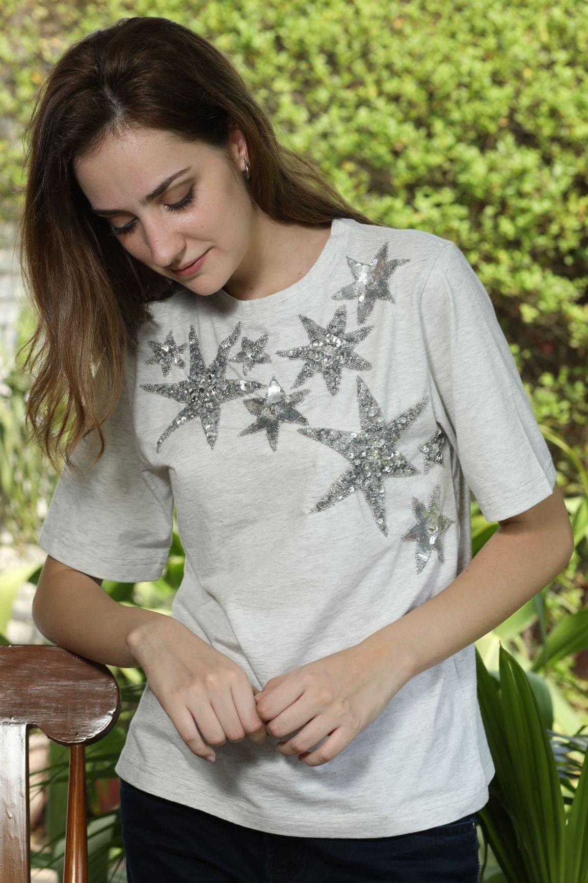 Black Star Beaded Top - Ammpoure Wellbeing