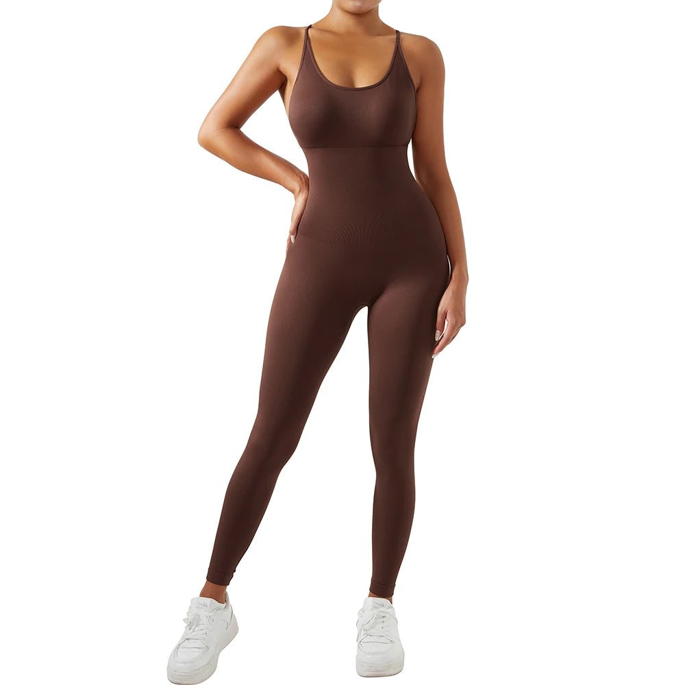 Bodycon Jumpsuit Women Full Seasons Casual Fitness Sporty Playsuit Sleeveless Slim Activewear All In One Jumpsuit Clothing Lady - Ammpoure Wellbeing