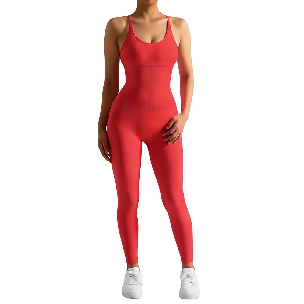 Bodycon Jumpsuit Women Full Seasons Casual Fitness Sporty Playsuit Sleeveless Slim Activewear All In One Jumpsuit Clothing Lady - Ammpoure Wellbeing