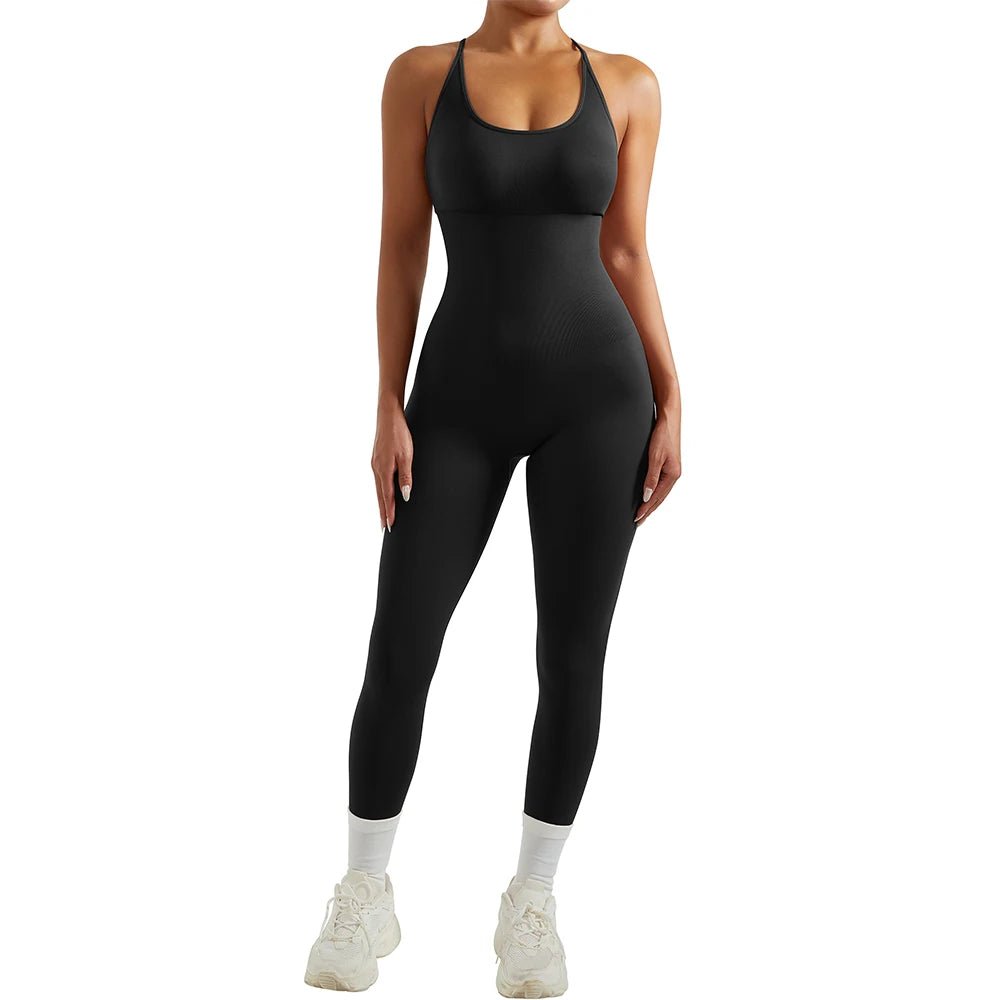 Bodycon Jumpsuit Women Full Seasons Casual Fitness Sporty Playsuit Sleeveless Slim Activewear All In One Jumpsuit Clothing Lady - Ammpoure Wellbeing