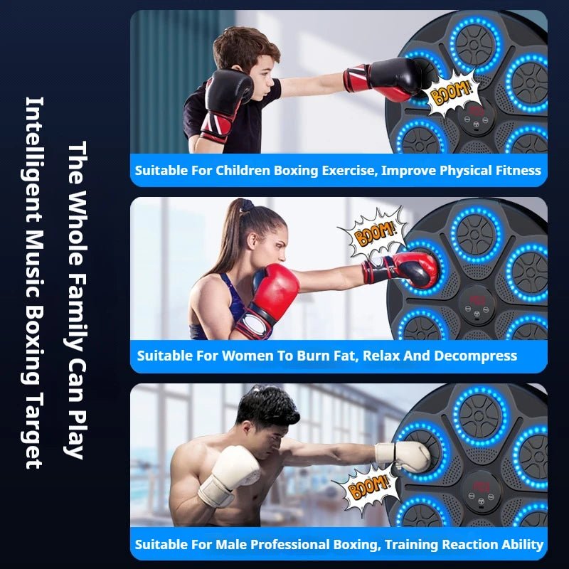 Boxing Machine Smart Bluetooth Wall Mounted Music Boxing Trainer Gym Home Electronic Boxing Target Punching Equipment - Ammpoure Wellbeing