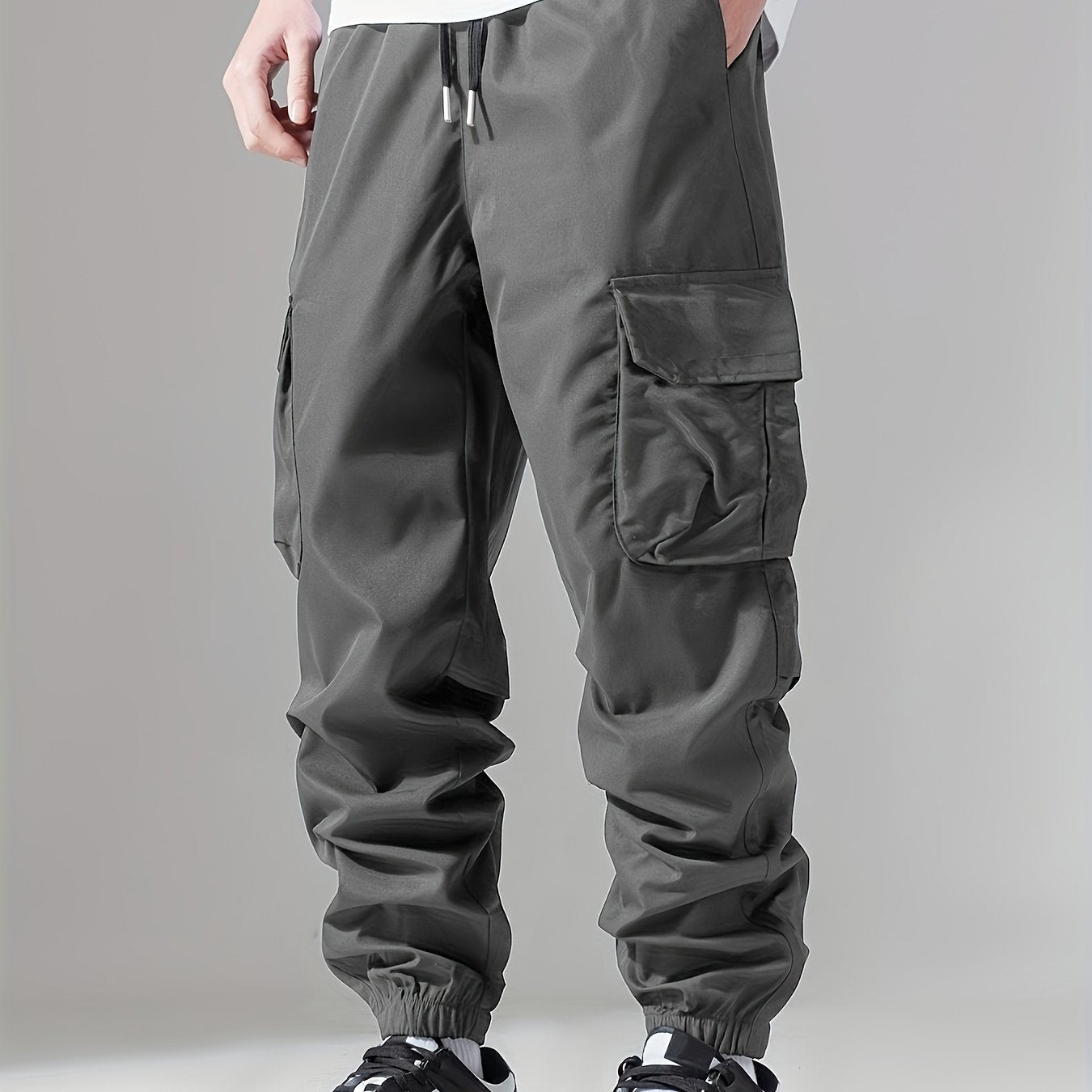 Boys Solid Cargo Pants - Durable & Stylish with Multiple Pockets - Perfect Outdoor Gift for Daily Adventures - Comfort Fit, Unisex Design - Ammpoure Wellbeing