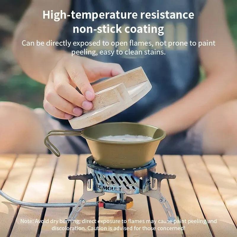 Camping Cookware Kit Outdoor Aluminum Cooking Set Water Kettle Pan Pot Travel Hiking Picnic Camp Cooking Supplies Picnic Fishing - Ammpoure Wellbeing