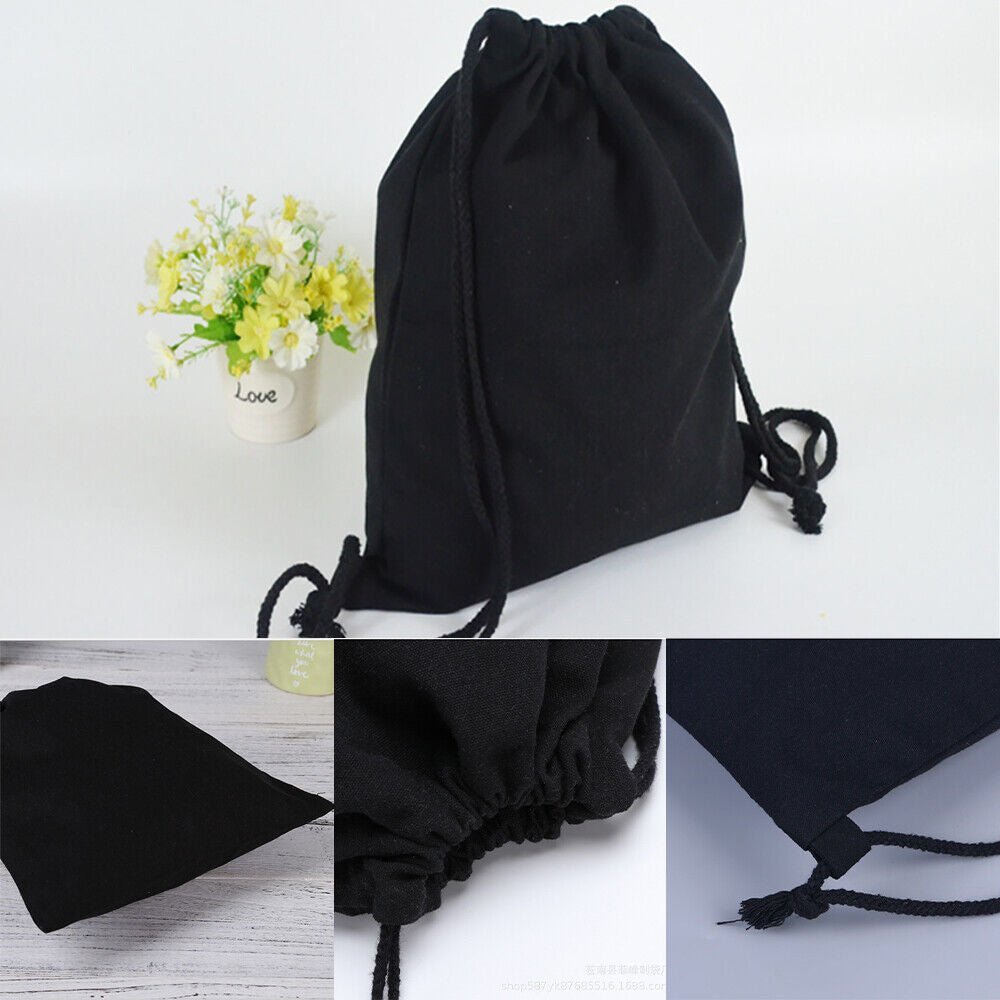 Canvas Drawstring Rucksack Bag Swimming Backpack for School PE Kit Sports Gear - Ammpoure Wellbeing