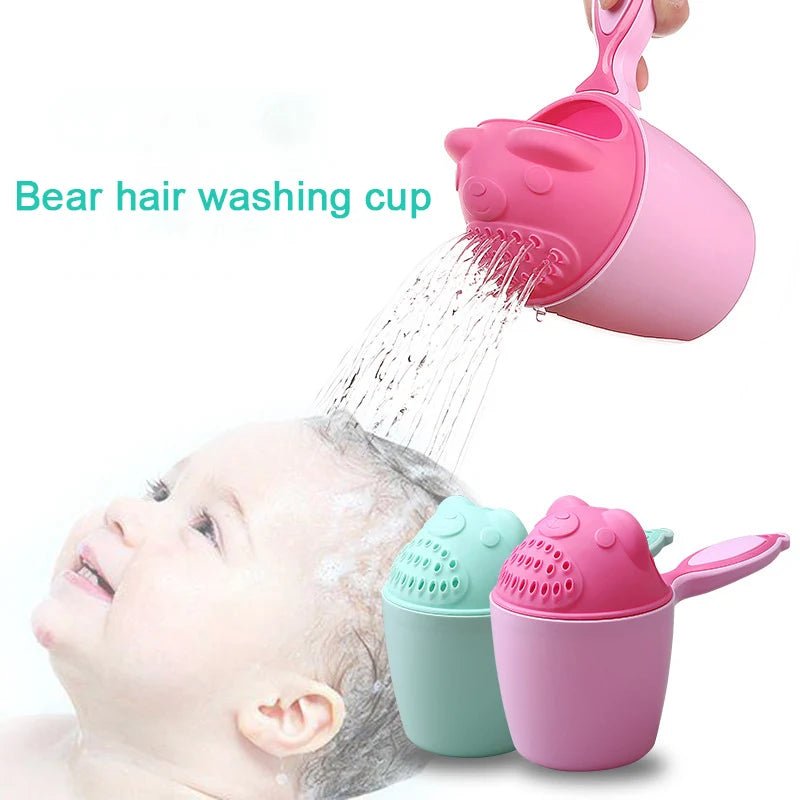 Cartoon Baby Bath Caps Toddle Shampoo Cup Children Bathing Bailer Baby Shower Spoons Child Washing Hair Cup Kids Bath Tool - Ammpoure Wellbeing