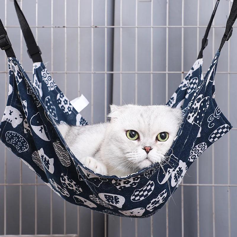 Cat Canvas Hammock Bed Pet Cats Dogs Beds Double - Sided Hanging Bed Pet Swing Beds Hamster Squirrel Cat Rest Sleep Supplies - Ammpoure Wellbeing