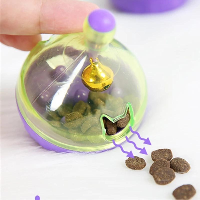 Cat Food Feeders Ball Interactive Fun Bowl Pet Toys Tumbler Kitten Shaking Leakage Ball Cats Accessories for Pet Toy Supplies - Ammpoure Wellbeing