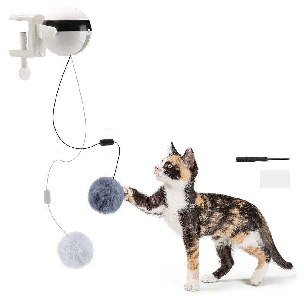 Cat Toy Electric Automatic Lifting Motion Interactive Puzzle Smart Pet Cat Teaser Ball Pet Supply Lifting Toys - Ammpoure Wellbeing