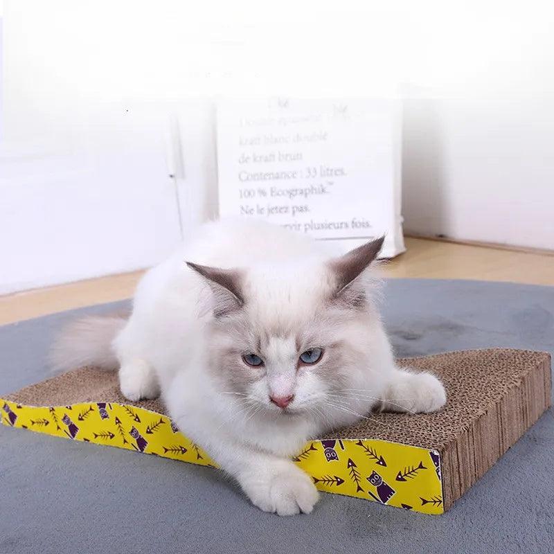 Cat Toys Pet Cat Scratching Board Corrugated Cardboard Pad Grinding Nails Interactive Protecting Furniture Cats Scratcher Toy - Ammpoure Wellbeing