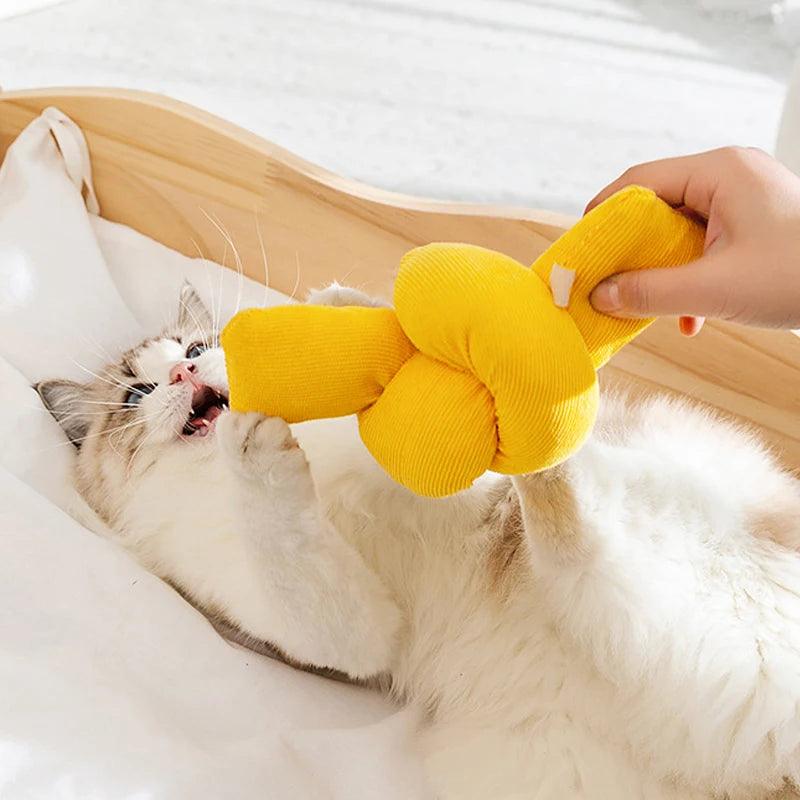 Catnip Pets Toy Cat Chew Toy Puppy Kitten Teeth Grinding Cat Plush Pillow Rustle Sound Catnip Toy Cat Kicker Toy Cats Supplies - Ammpoure Wellbeing