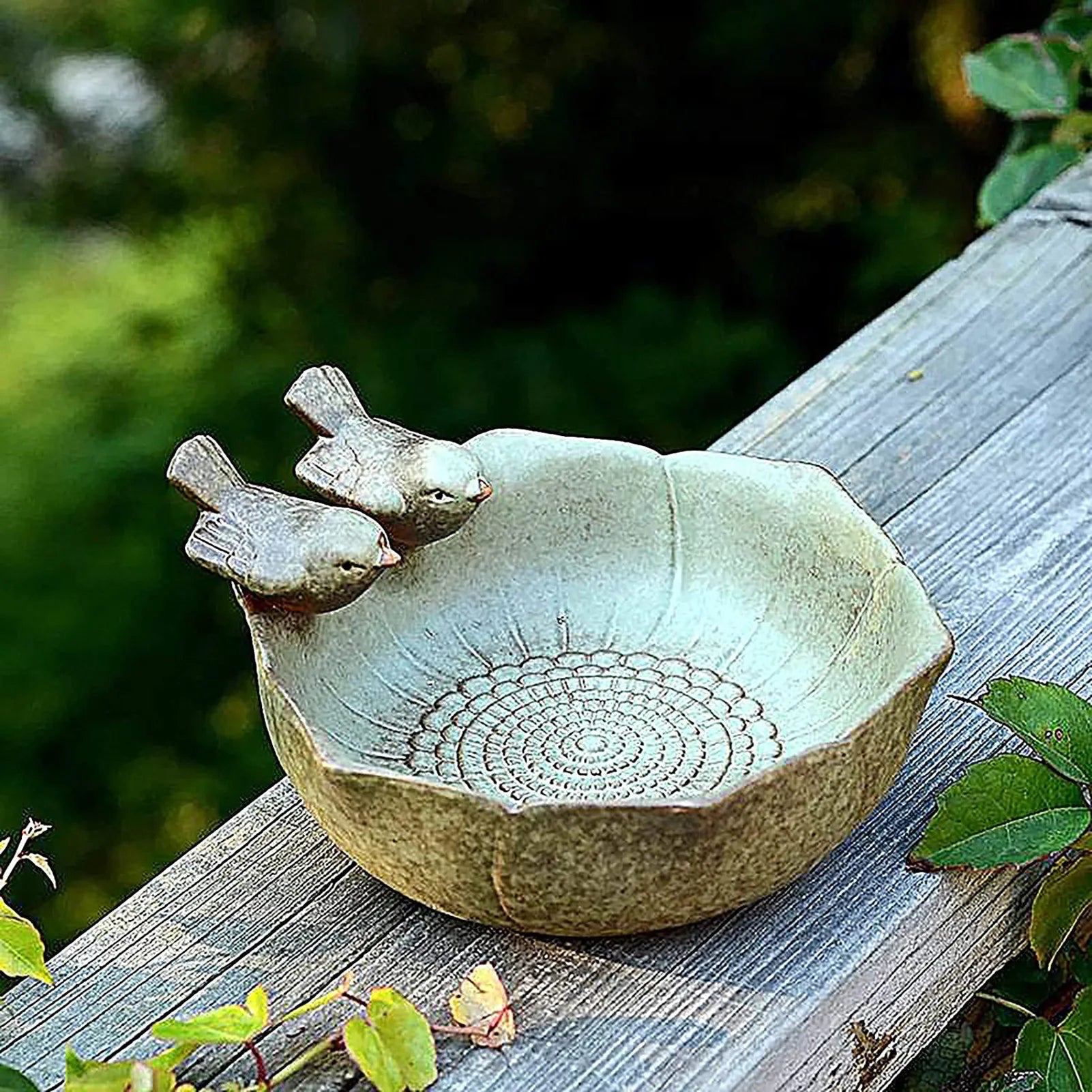 Ceramic Bird Bowls Bird Feeder Yard Ceramic Bird Feeding Bowl Garden Decoration Fruit Snack Storage Bowl Table Ornaments Crafts - Ammpoure Wellbeing