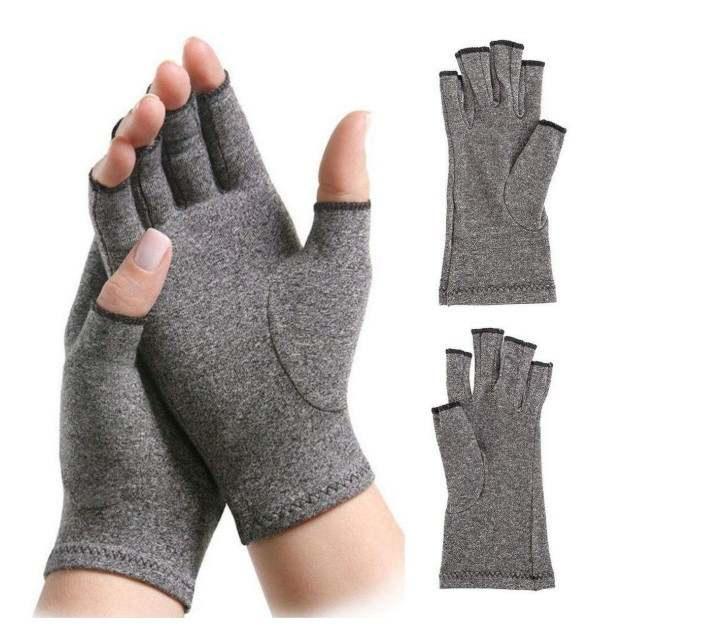 Compression Arthritis Gloves, Cotton Wrist Support UK, Pain Relief Brace with Gripper - Ammpoure Wellbeing