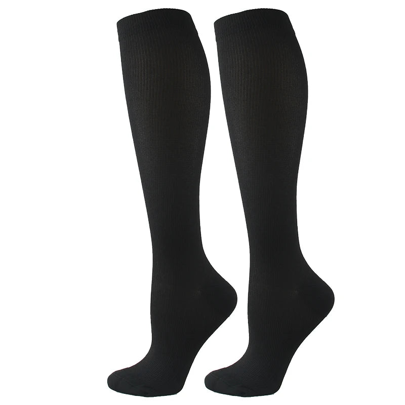 Compression Socks Fit For Golf Rugby Running Hiking Sports For Anti Fatigue Driving Travel Flight Women Men Socks - Ammpoure Wellbeing