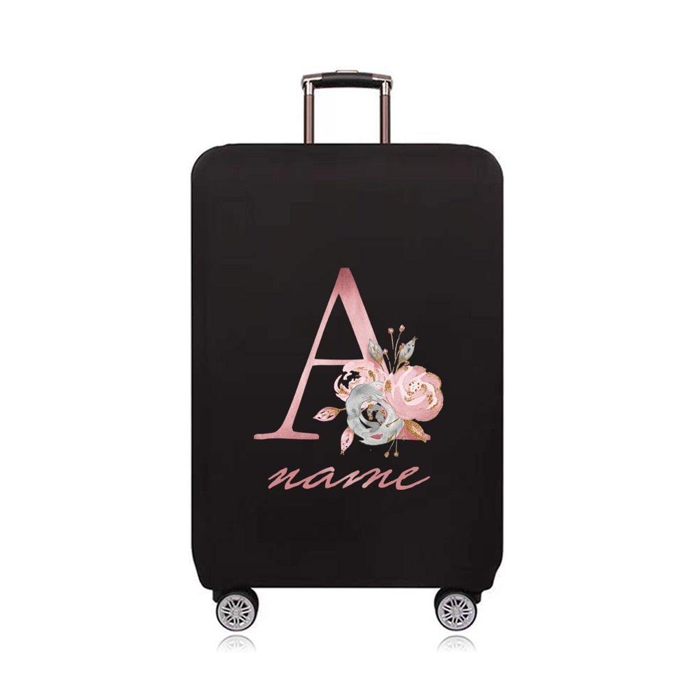 Custom Free Name Luggage Cover Elastic Suitcase Protective Case Trolley 18 - 32 Inch Travel Luggage Dust Cover Travel Accessories - Ammpoure Wellbeing