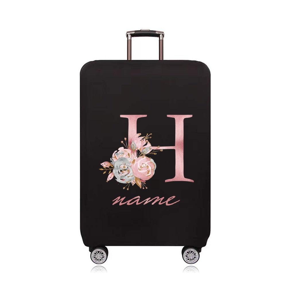 Custom Free Name Luggage Cover Elastic Suitcase Protective Case Trolley 18 - 32 Inch Travel Luggage Dust Cover Travel Accessories - Ammpoure Wellbeing