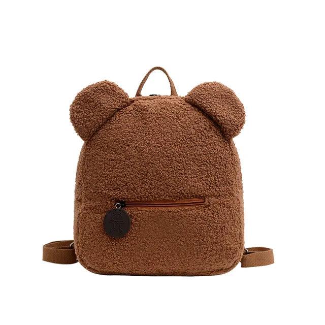 Customized Embroidery Bear Backpack Embroidered Portable Children Travel Shopping Rucksack Women's Cute Bear Shoulder Backpack - Ammpoure Wellbeing