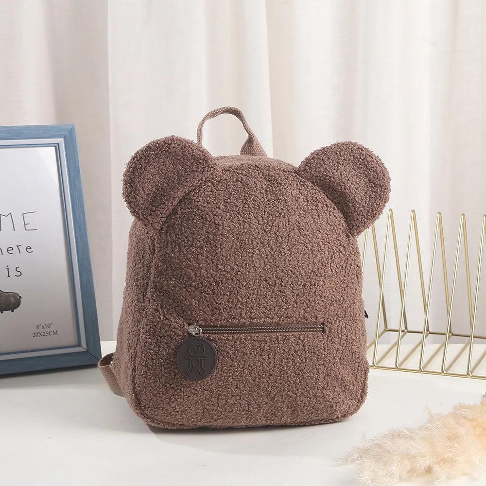 Customized Embroidery Bear Backpack Embroidered Portable Children Travel Shopping Rucksack Women's Cute Bear Shoulder Backpack - Ammpoure Wellbeing