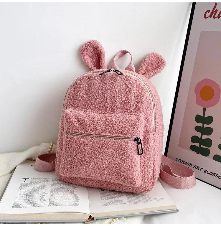 Customized Embroidery Bear Backpack Embroidered Portable Children Travel Shopping Rucksack Women's Cute Bear Shoulder Backpack - Ammpoure Wellbeing